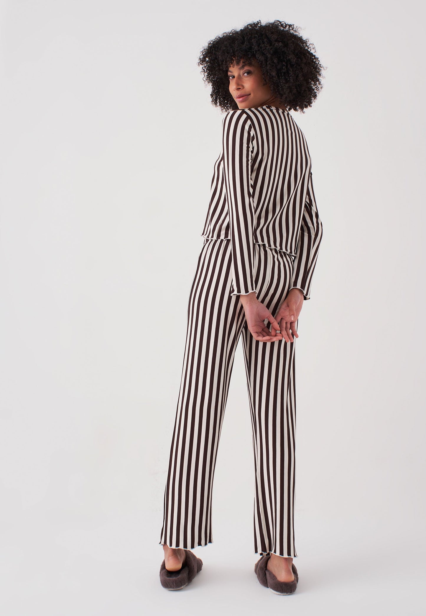 Long Sleeve Striped Pajamas Set