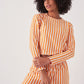 Long Sleeve Striped Pajamas Set