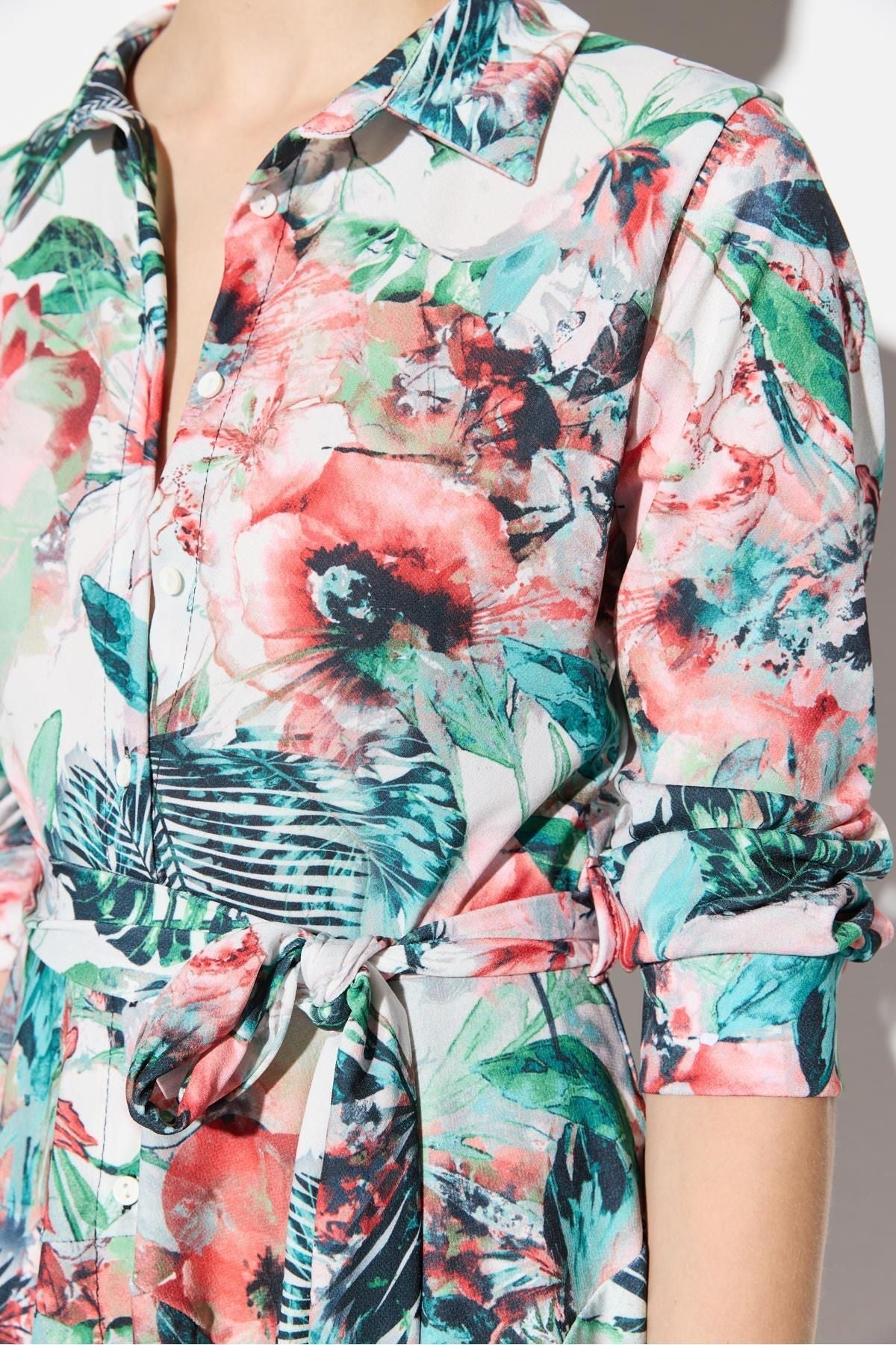 Langärmeliges Hemdkleid