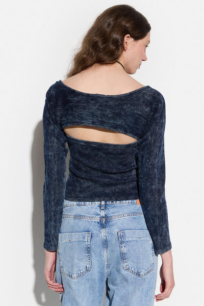 Langärmelige Crop-Bluse