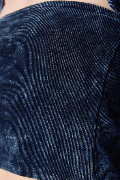 Langärmelige Crop-Bluse