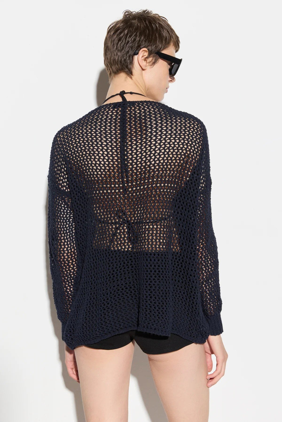 Langärmeliger, locker geschnittener Strickpullover