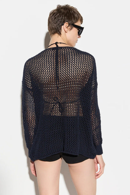 Langärmeliger, locker geschnittener Strickpullover
