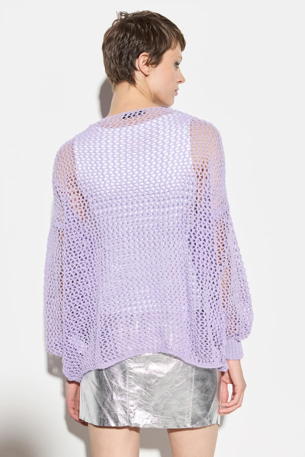 Langärmeliger, locker geschnittener Strickpullover