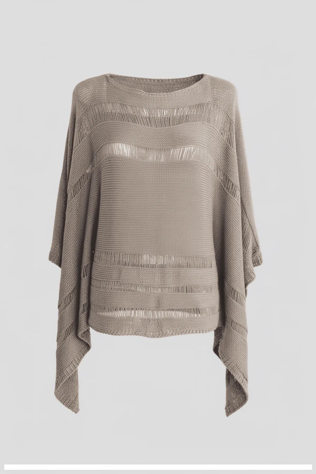 Langärmeliger, locker geschnittener Strickpullover.