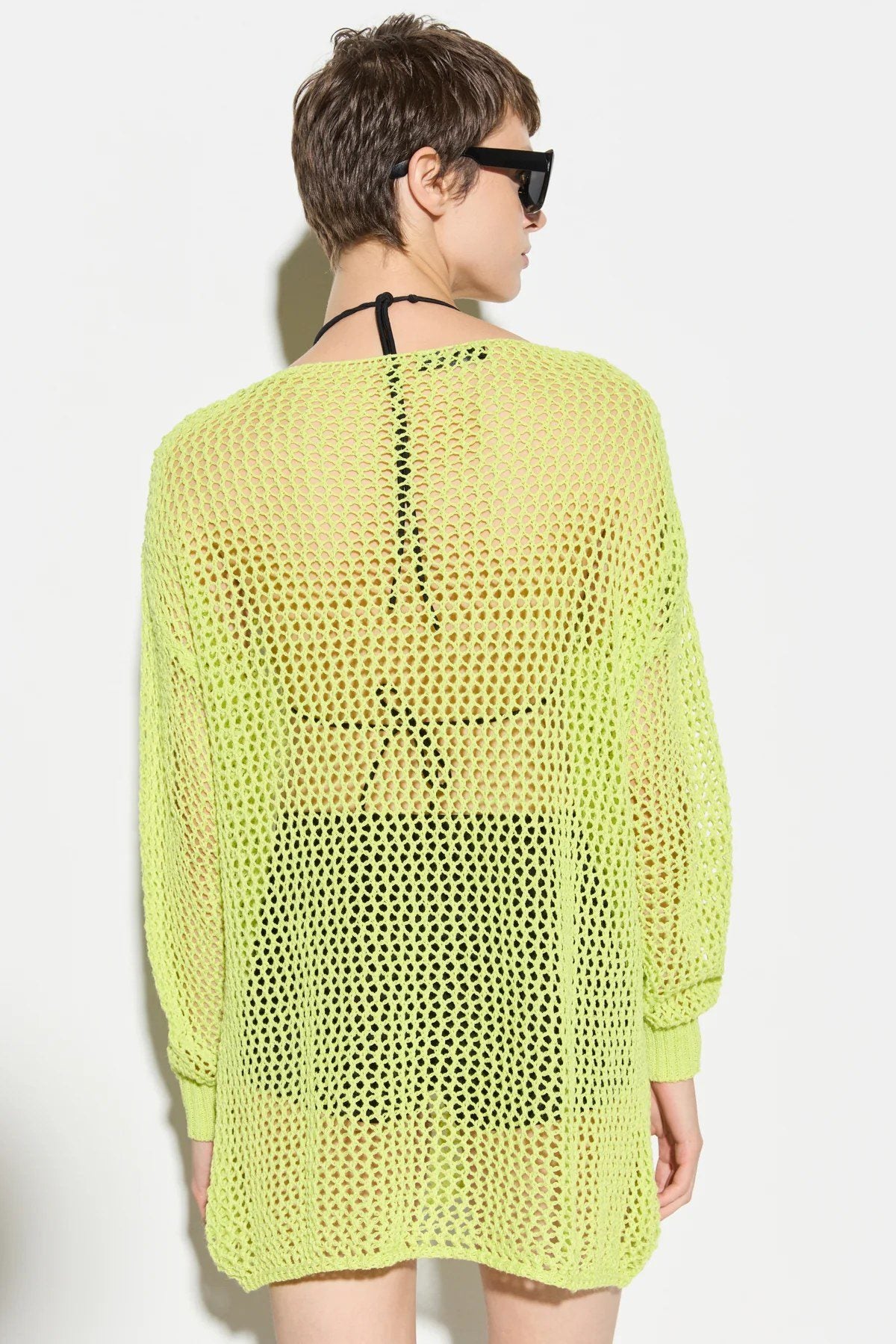 Langärmeliger, locker geschnittener Strickpullover