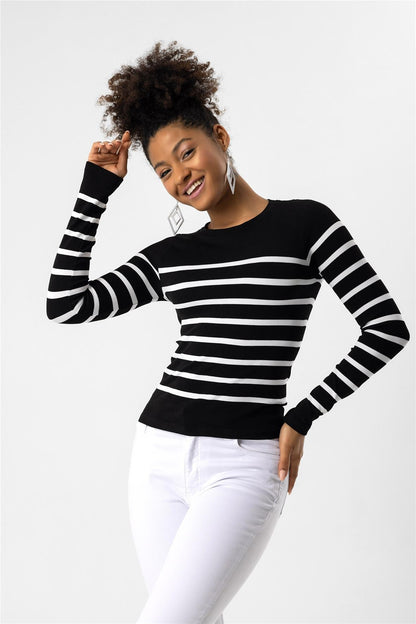 Basic-Bluse mit langen Ärmeln