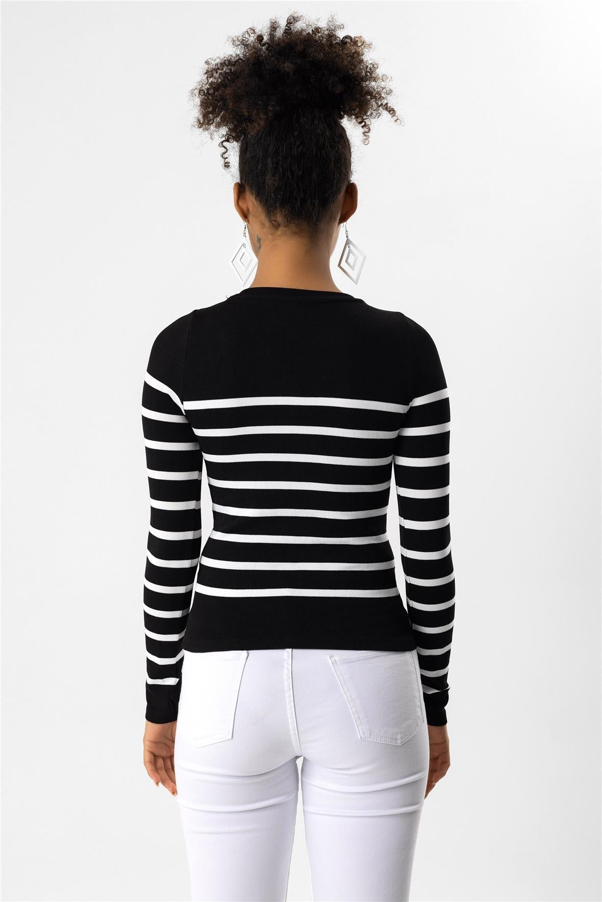 Basic-Bluse mit langen Ärmeln