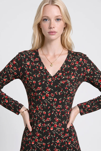 Langarm Rüschenshirt Kleid