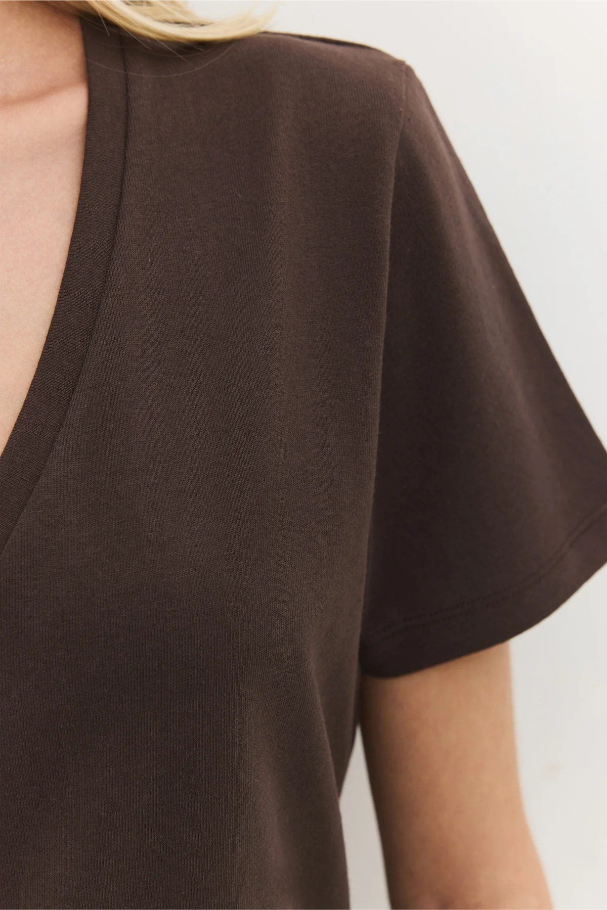 Basic-T-Shirt mit V-Ausschnitt