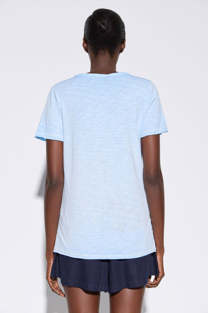 Basic-T-Shirt mit V-Ausschnitt
