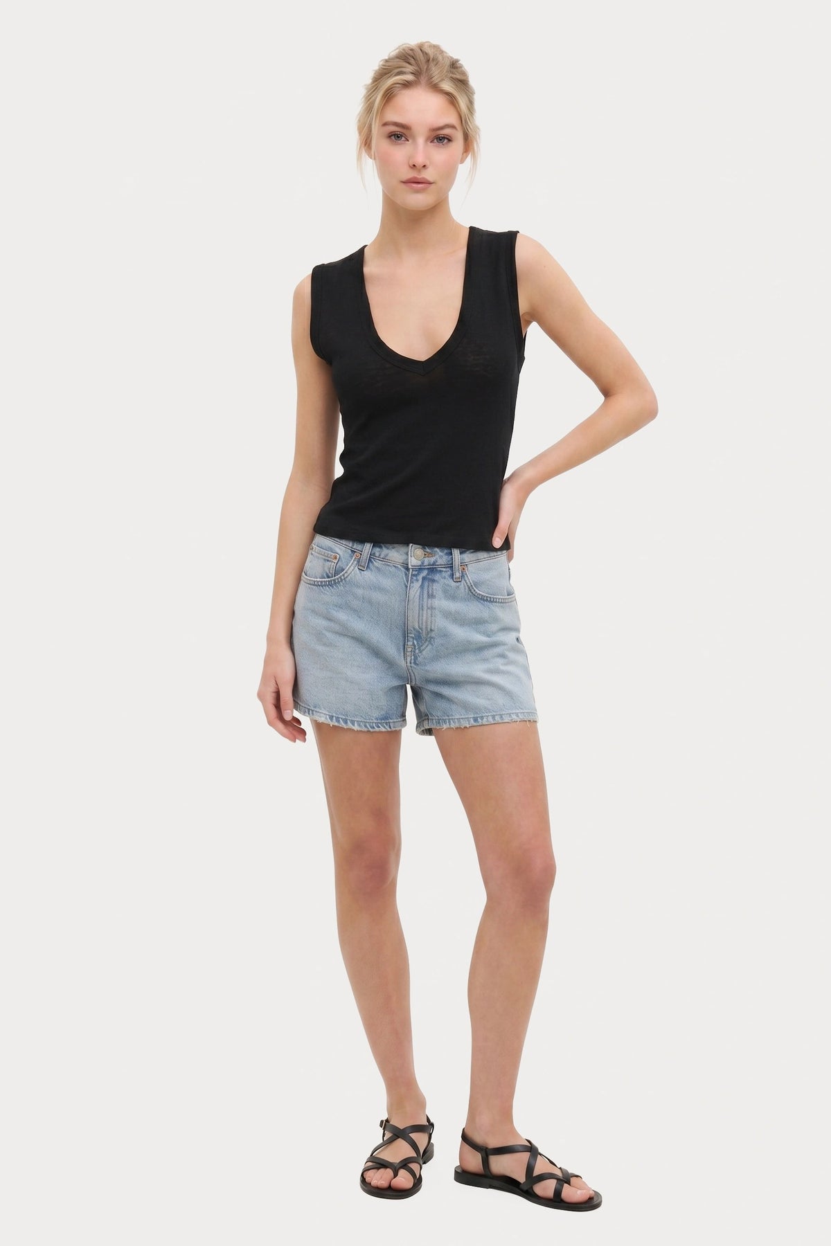 V-Ausschnitt Basic Top