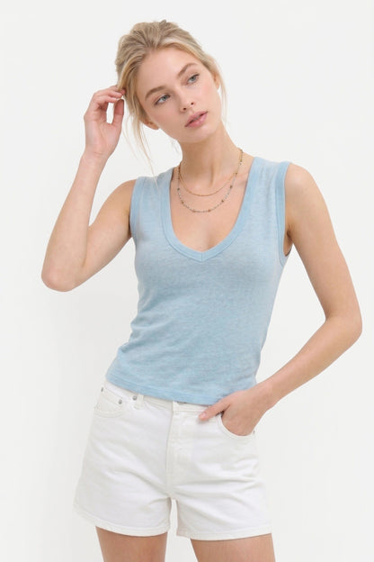 V-Ausschnitt Basic Top