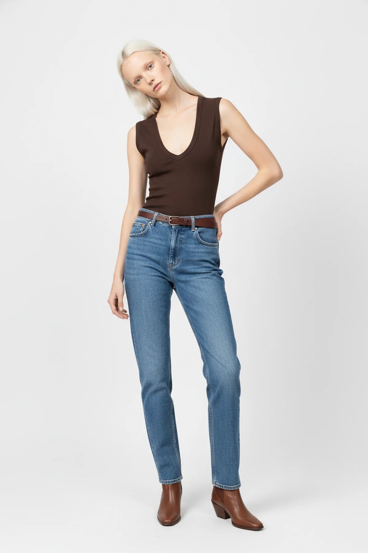 V-Ausschnitt Basic Top