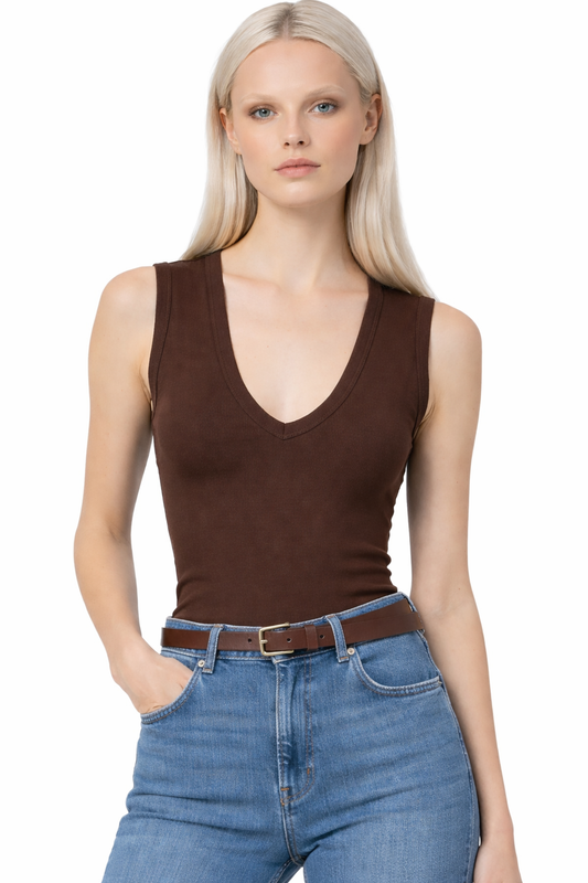 V-Ausschnitt Basic Top