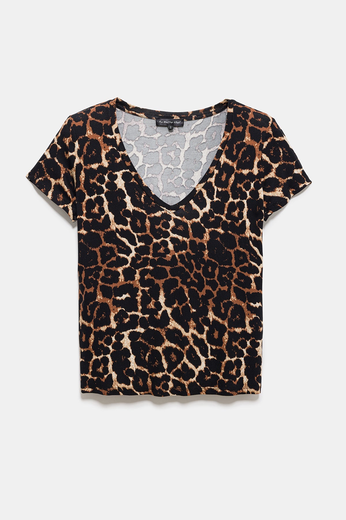 T-Shirt mit V-Ausschnitt und Muster