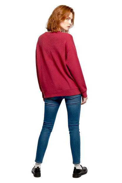 Strickjacke mit V-Ausschnitt und Knöpfen