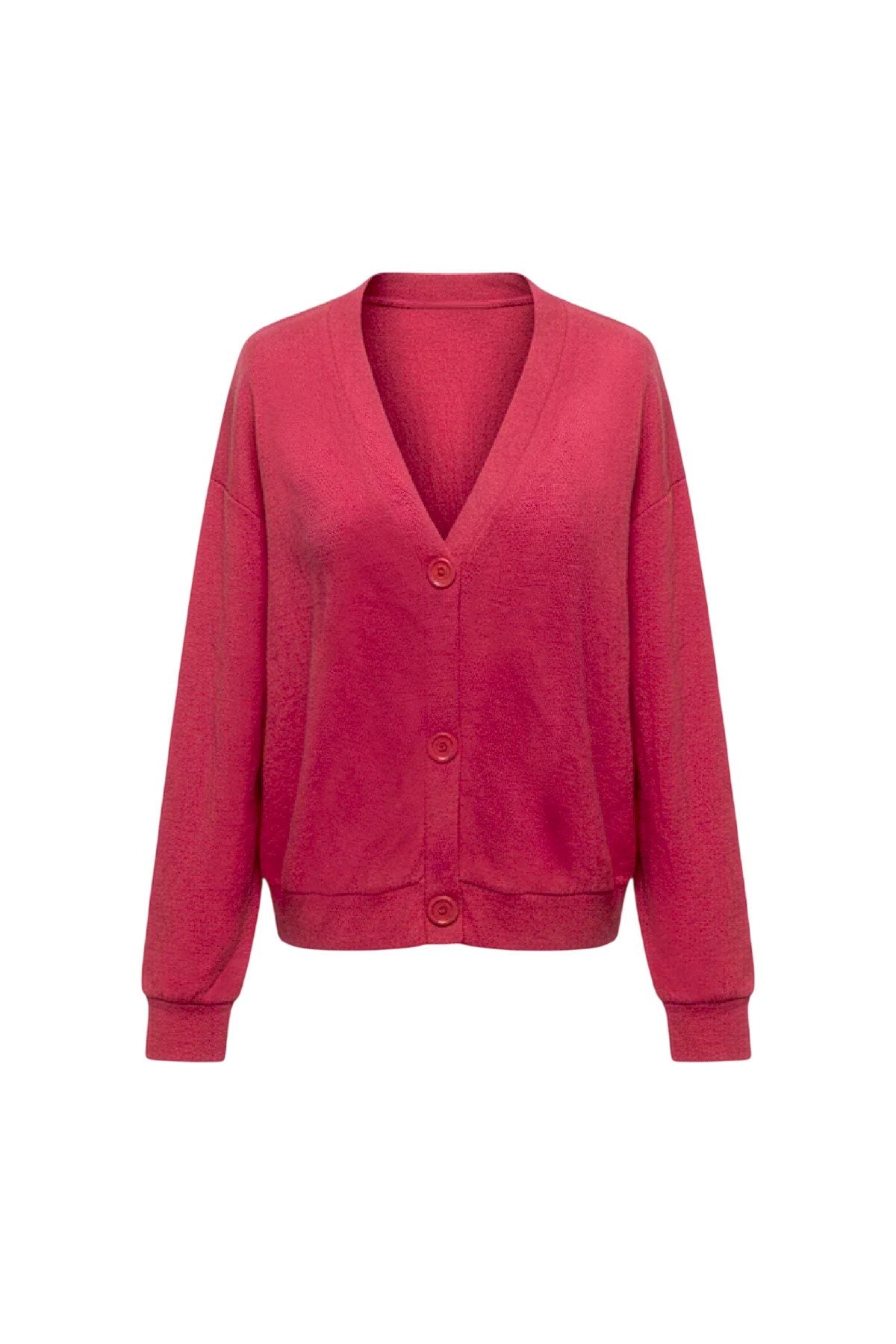 Strickjacke mit V-Ausschnitt und Knöpfen