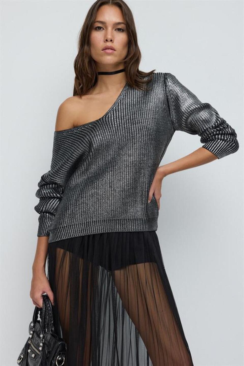 Strickpullover mit V-Ausschnitt