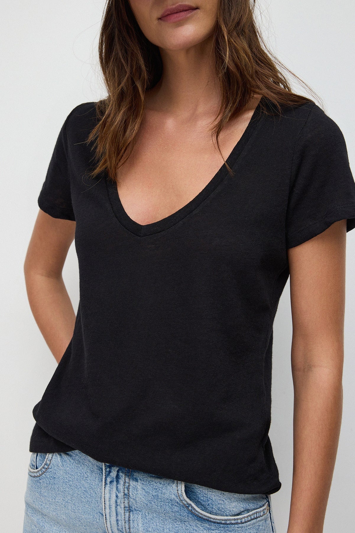 T-Shirt mit V-Ausschnitt