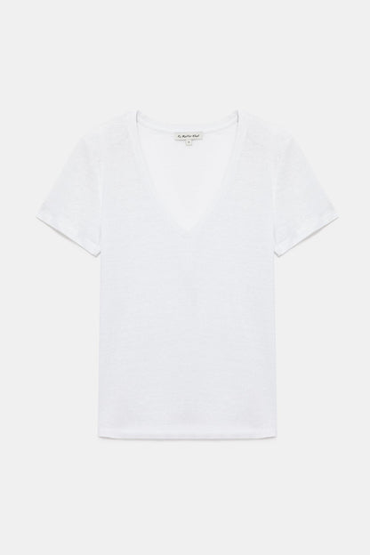 V-Ausschnitt-T-Shirt