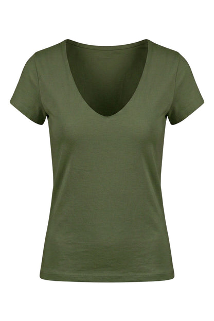 Kurzarm-T-Shirt mit V-Ausschnitt