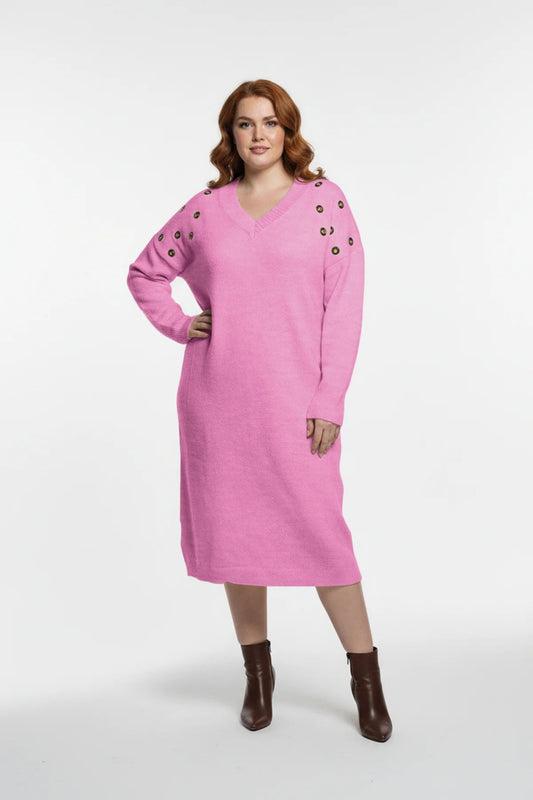 Strickkleid mit V-Ausschnitt