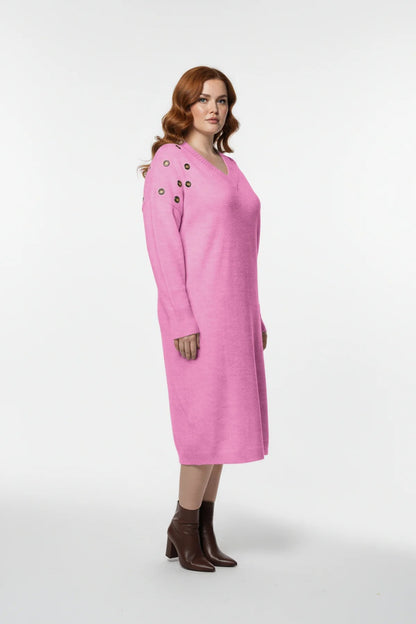 Strickkleid mit V-Ausschnitt