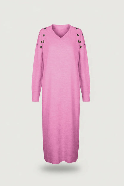 Strickkleid mit V-Ausschnitt