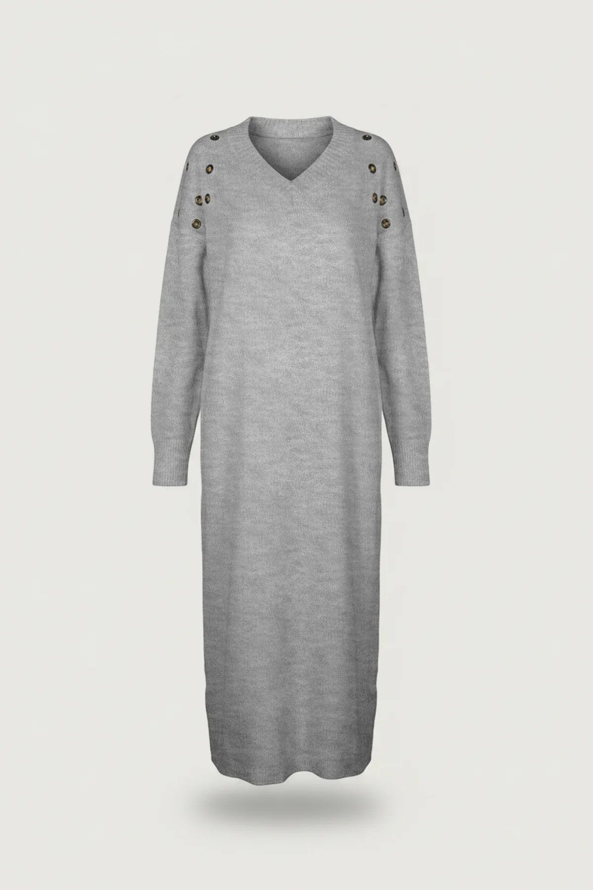 Strickkleid mit V-Ausschnitt