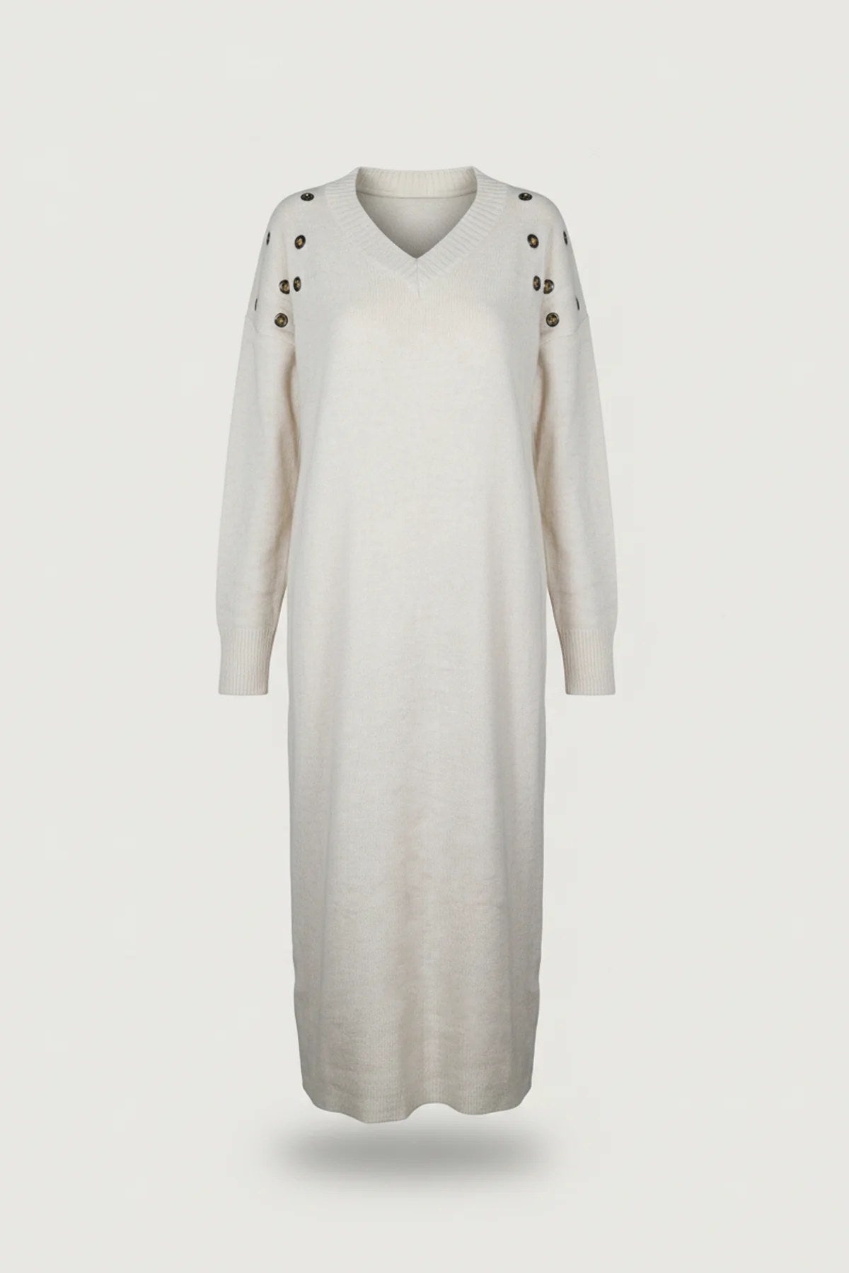 Strickkleid mit V-Ausschnitt