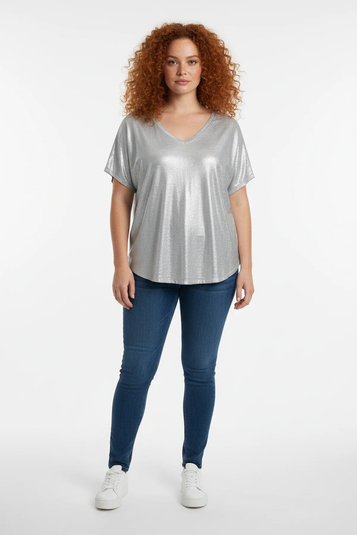 T-Shirt mit V-Ausschnitt