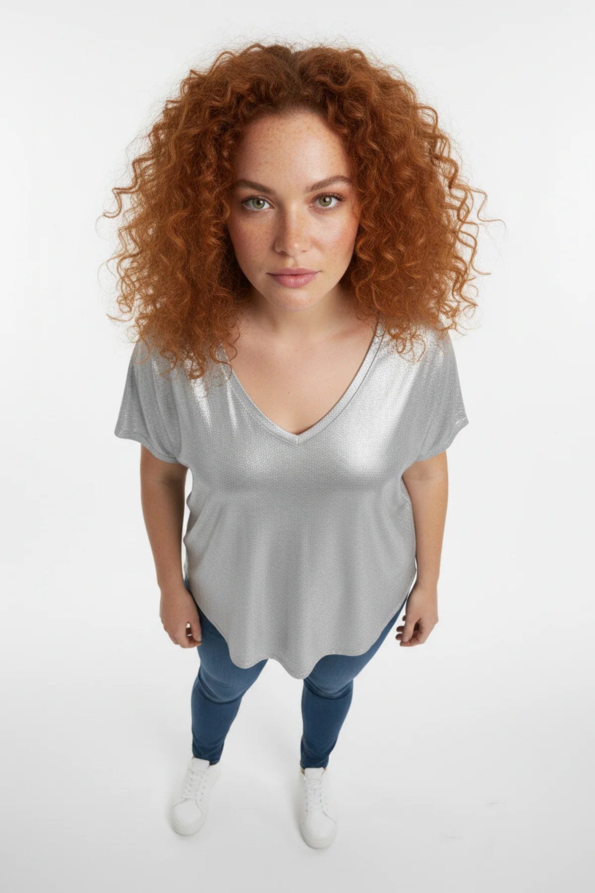 T-Shirt mit V-Ausschnitt