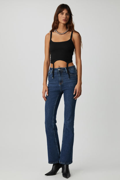 VALERISSA Damen Rippbustier Crop Top