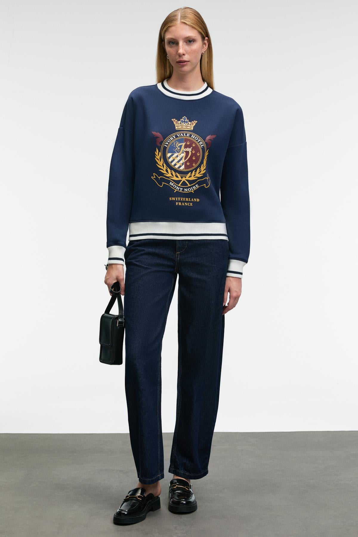 Vallune Damen Cropped Sweatshirt