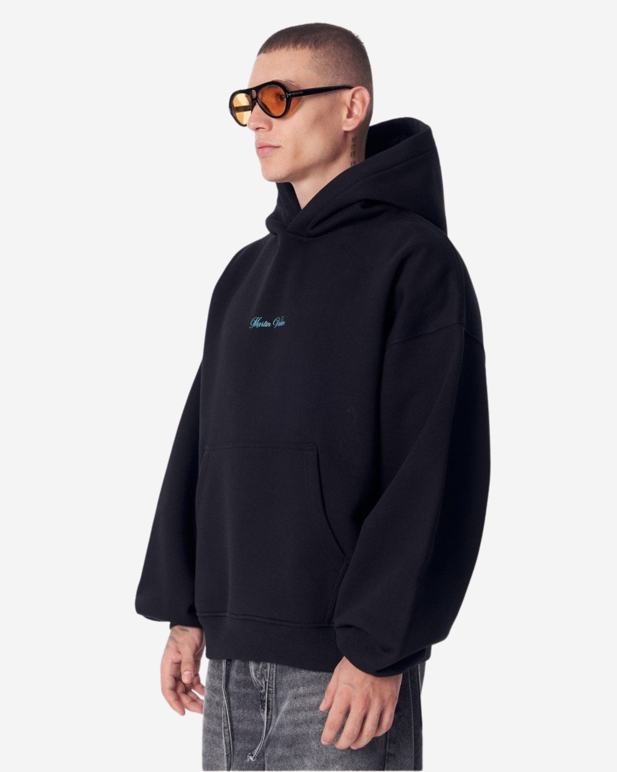 Van Gogh Blüten Schwarzer Kapuzenpullover - Groß