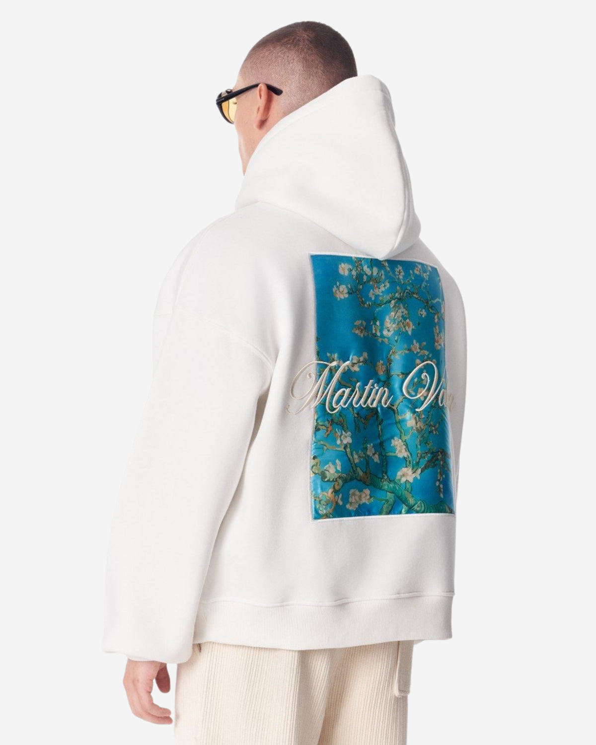 Van Gogh Blüten Schwarzer Kapuzenpullover - Groß