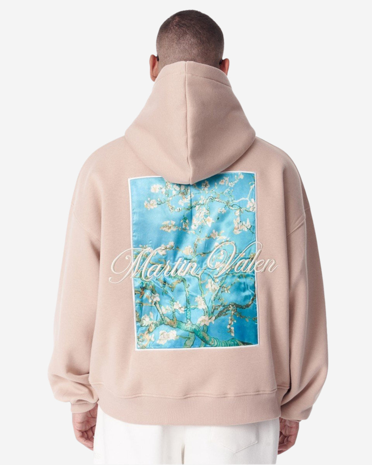 Van Gogh Blüten Schwarzer Kapuzenpullover - Groß