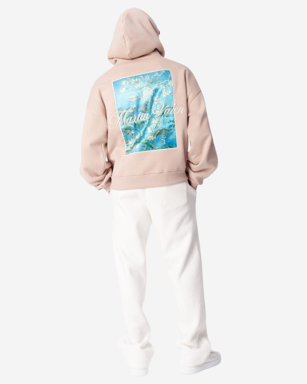 Van Gogh Blüten Schwarzer Kapuzenpullover - Groß