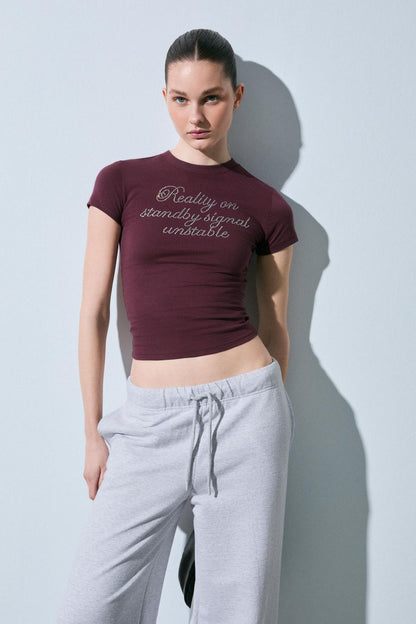 VANYROSE Damen Baumwoll-T-Shirt Slim