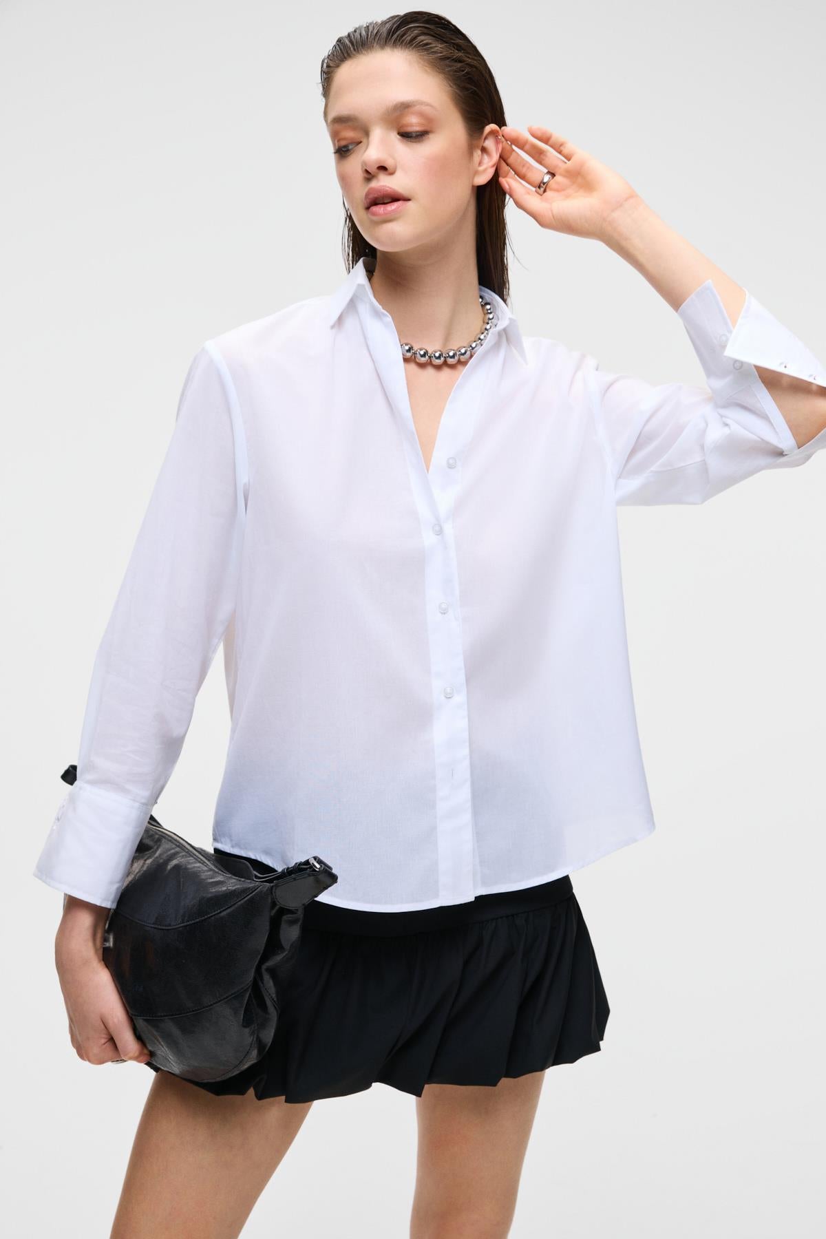 VARAZDIN Damen Lange Baumwollbluse