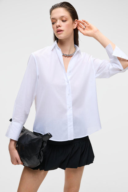 VARAZDIN Damen Lange Baumwollbluse