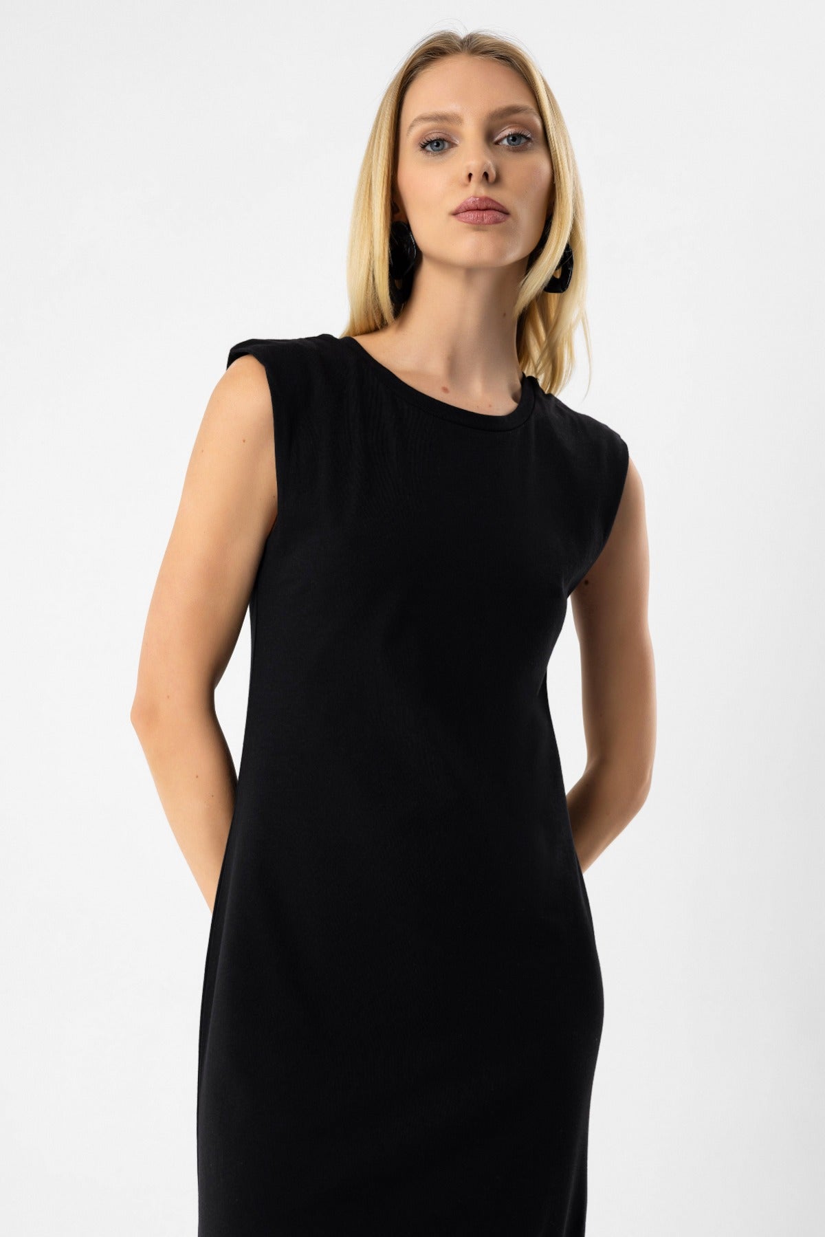 Midikleid mit Schlitz