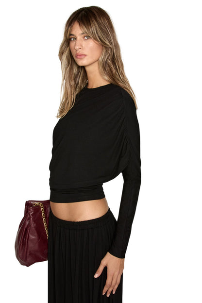 Veline Damen Drapierte Schalbluse