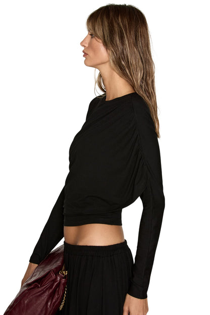 Veline Damen Drapierte Schalbluse