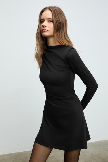 VELIRA Damen Plissiertes Minikleid
