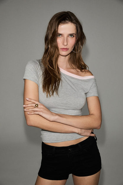 VELMORA Damen Off-Shoulder Top