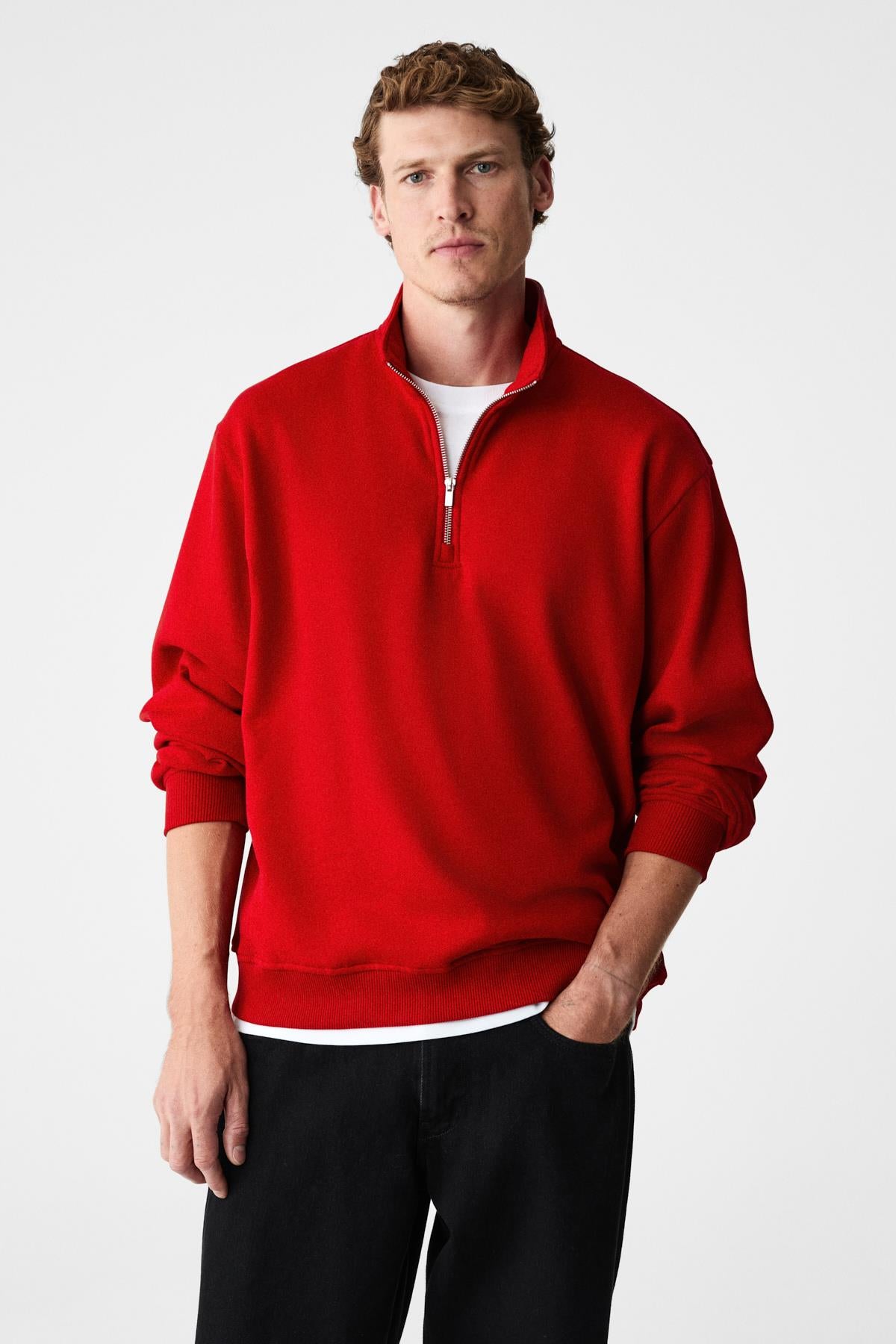Herren Sweatshirt mit Fleece-Futter