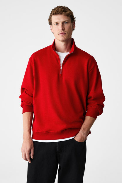 Herren Sweatshirt mit Fleece-Futter