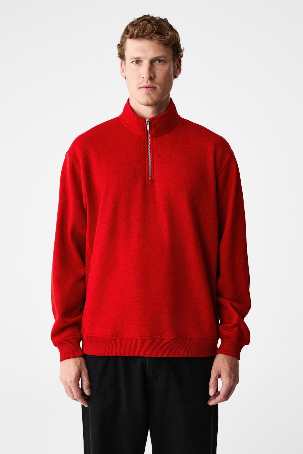 Herren Sweatshirt mit Fleece-Futter